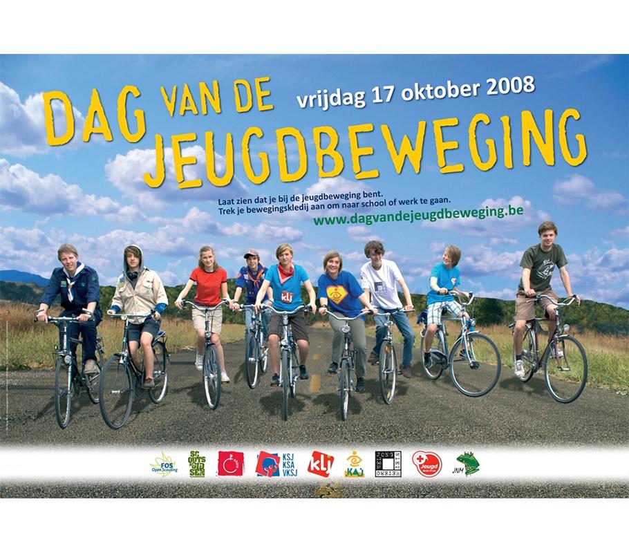 Affiche 2008 Jeugdbeweging op fiets