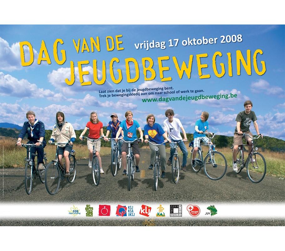 Affiche 2008 Jeugdbeweging op fiets